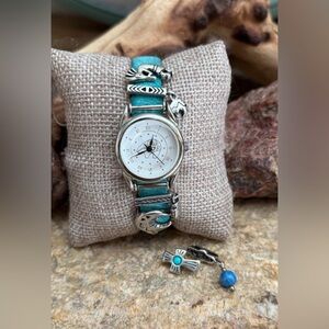 VINTAGE Prerogatives Native American Southwest Charm Watch Interchangeable NEW!